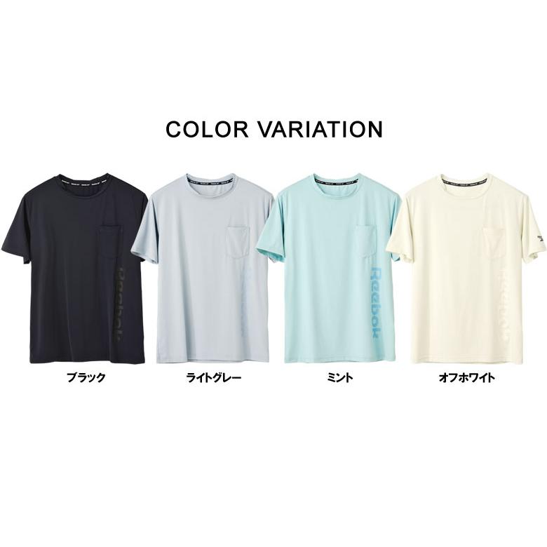吸汗速乾 接触冷感 Tシャツ 半袖 メンズ Reebok リーボック Q-MAX0.4 UVカット 紫外線対策 耐塩素 ポケット付き ストレッチ 水陸両用 C2I セール【パケ2】爆買 | Reebok | 11