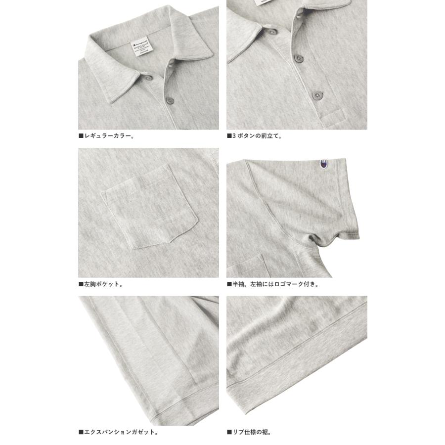 吸水速乾 ポロシャツ 半袖 Champion チャンピオン REVERSE WEAVE リバースウィーブ ポケット付き 綿素材 C3-B308 ブランド 正規品 C2U セール【パケ1】爆買 | Champion | 06