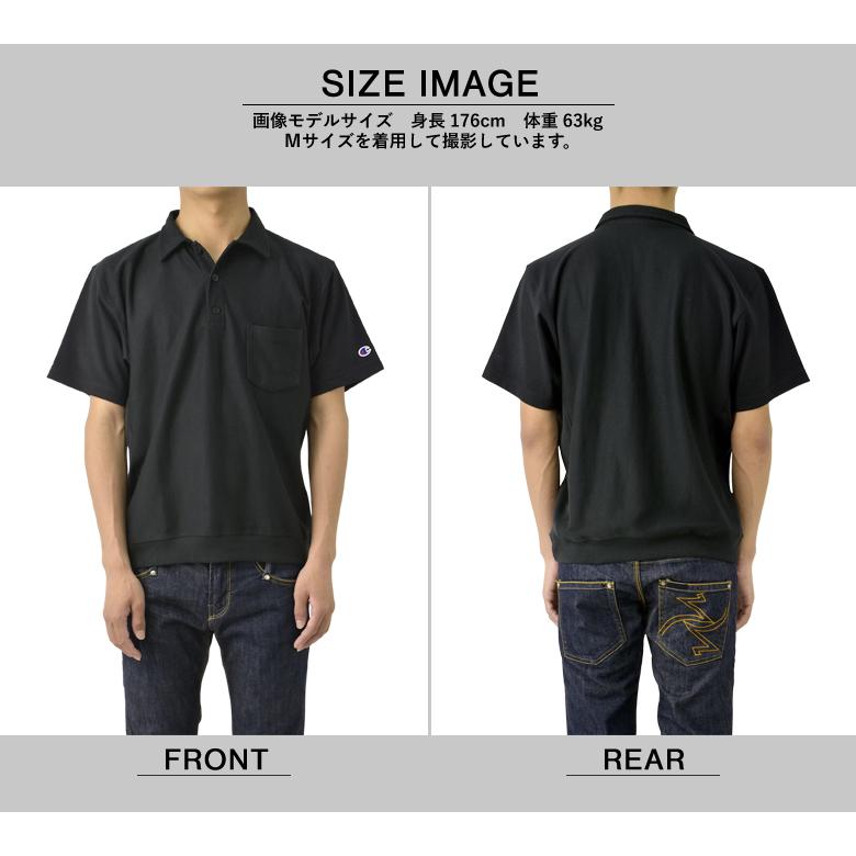 吸水速乾 ポロシャツ 半袖 Champion チャンピオン REVERSE WEAVE リバースウィーブ ポケット付き 綿素材 C3-B308 ブランド 正規品 C2U セール【パケ1】爆買 | Champion | 07