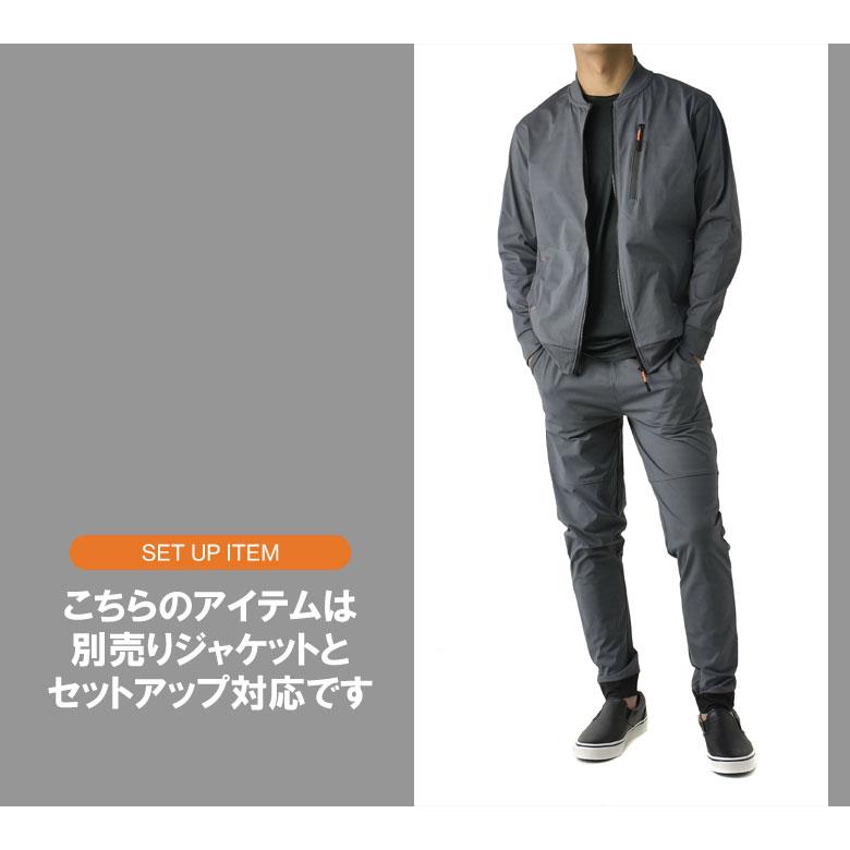 メンズ ストレッチ天竺 ジョガーパンツ ウエストギャザー ウエスト紐 配色切替 吸汗速乾 新作 C3A セール【パケ1】 爆買 | FLAG ON CREW | 05