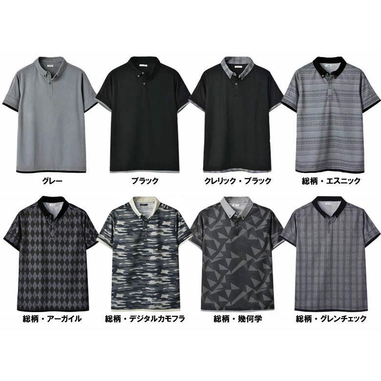 FLAG ON CREW 吸汗速乾 ポロシャツ 半袖 メンズ DRY ボタンダウン