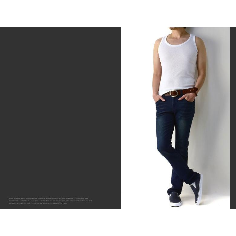 FLAG ON CREW タンクトップ メンズ スリーブレストップス 綿混