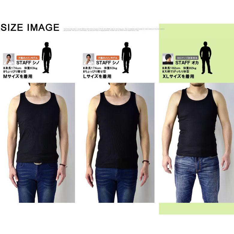 FLAG ON CREW タンクトップ メンズ スリーブレストップス 綿混