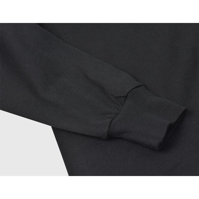 Tシャツ 長袖 クルーネック Hanes ヘインズ KURO ロングスリーブ THE BEST OF BLACK-T 7オンス コットン100％ 黒T クロ HM4-C201 D1E セール【パケ1】爆買 | Hanes | 07