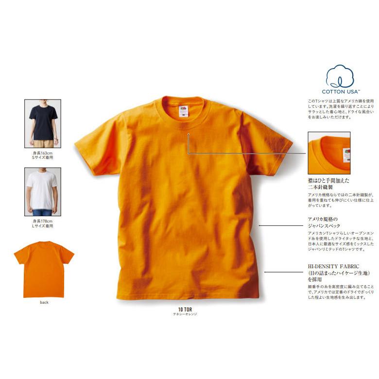 FRUITOFTHELOOM フルーツオブザルーム メンズ 無地Tシャツ 4.8oz 半袖 クルーネック 綿コットン 白T 黒T D2S【パケ2】｜flagon｜12