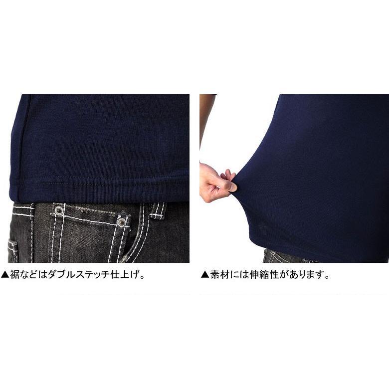 Tシャツ メンズ 五分袖 5分 Vネック トップス フライス ストレッチ カットソー 伸縮性抜群 E1E セール【パケ2】 爆買 | FLAG ON CREW | 11