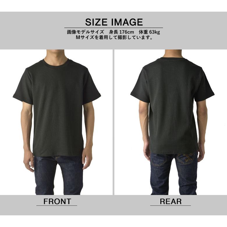 メンズ クルーネック Tシャツ ワッフル サーマル オーガニックコットン使用 半袖 カットソー トップス 綿100％ 伸縮性 吸水性 通気性 E1I セール【パケ1】 | FLAG ON CREW | 09