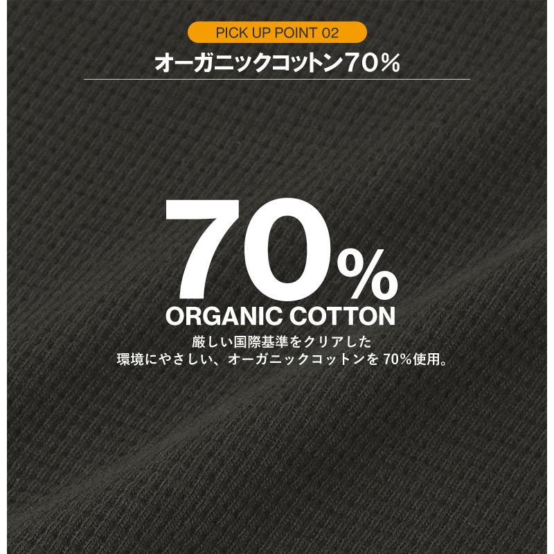 Tシャツ 半袖 メンズ カットソー ヘンリーネック ワッフル サーマル オーガニックコットン使用 綿100％ 伸縮性 吸水性 通気性 E1Z セール【パケ1】 爆買 | FLAG ON CREW | 06