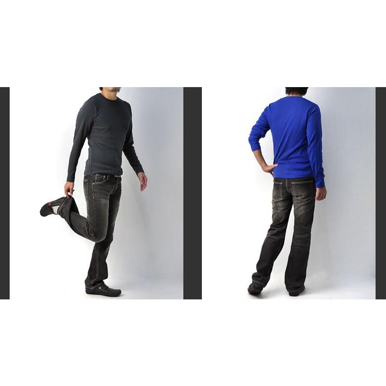 Tシャツ メンズ 長袖 トップス クルーネック フライス ロンT ストレッチ カットソー E2A セール【パケ2】 爆買 | FLAG ON CREW | 11