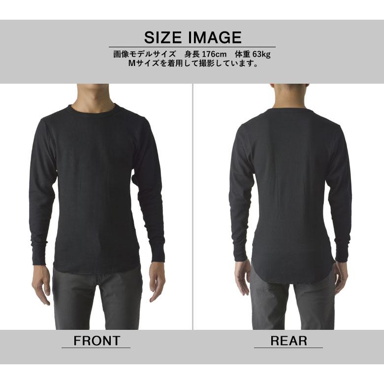 Hanes（ヘインズ） メンズ クルーネック サーマル 長袖Tシャツ 袖リブ