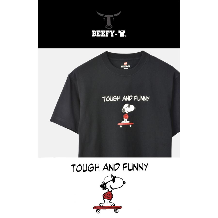 Tシャツ 半袖 クルーネック 綿100％ スヌーピー Hanes ヘインズ BEEFY-T コラボ 限定 JOE COOL 厚手 肉厚 ユニセックス HM1-D002 H2A 爆買 セール【パケ1】 | BEEFY-T | 06