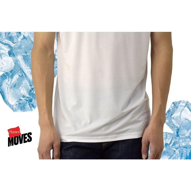 吸汗速乾 接触冷感 Tシャツ 半袖 クルーネック ドライ メンズ Hanes MOVES ヘインズ クール メッシュ 通気性 HM1HD101 正規品 H2F セール【パケ1】 爆買 | Hanes | 05