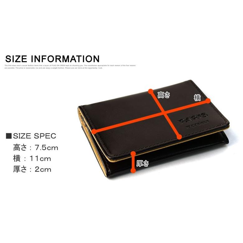 FLAG ON CREW 名刺入れ メンズ 革 PARIS パリス 牛本革 パスケース 