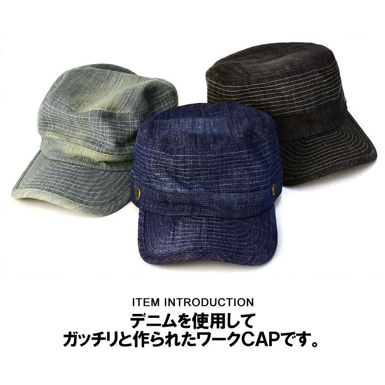 ワークキャップ メンズ 帽子 デニム CAP ステッチ使い ハット ワークキャップ メンズ 帽子 デニム CAP ステッチ使い ハット