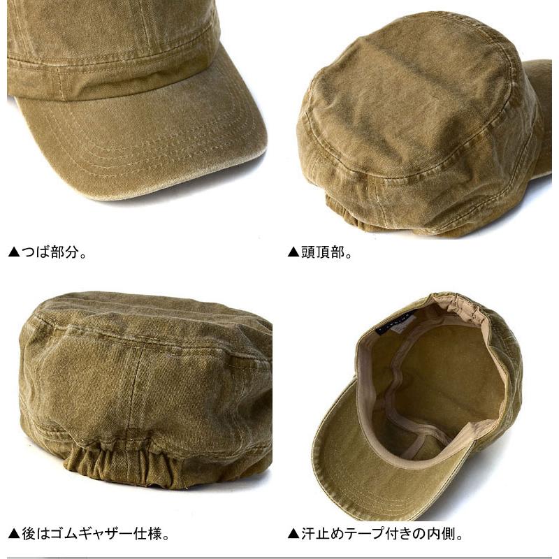 FLAG ON CREW ワークキャップ メンズ 帽子 ピグメント染め