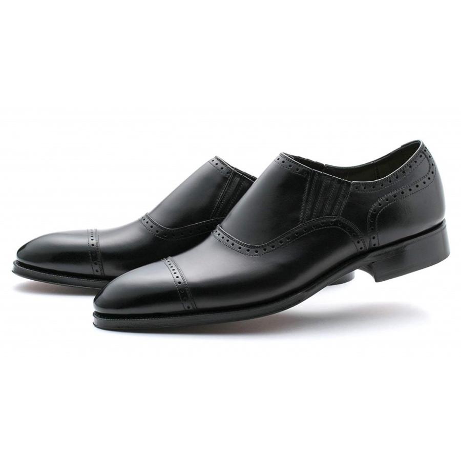 メンズ 革靴 革底 ユニオンインペリアル Union Imperial 高級紳士靴ロングノーズサイドエラスティックスリッポン ストレートチップ ブラック 1106フォーマル U1106 Blk Flagone 通販 Yahoo ショッピング