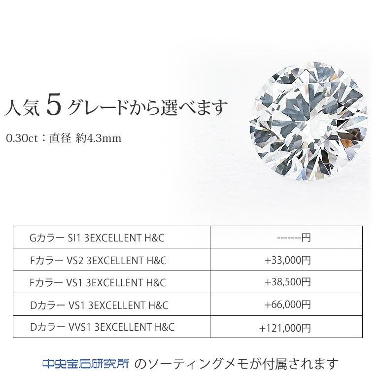 一粒ダイヤモンド フラッグス flags ダイヤ K18 ダイヤモンド 0.3ct ネックレス Ballerine03 G SI1 3EXCELLENT H&C 18金 PT 金 プラチナ ベゼル フクリンの画像