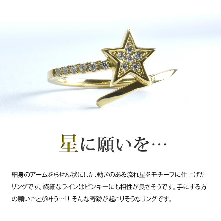 フラッグス flags ダイヤ K18 ダイヤモンド 0.06ct スター リング Star006 18金 K18 18K PT 金 プラチナ 指輪 星 スター ダイヤリング ピンキー｜flags-jewelry｜03