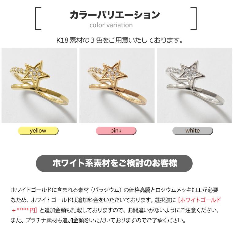 フラッグス flags ダイヤ K18 ダイヤモンド 0.06ct スター リング Star006 18金 K18 18K PT 金 プラチナ 指輪 星 スター ダイヤリング ピンキー｜flags-jewelry｜06