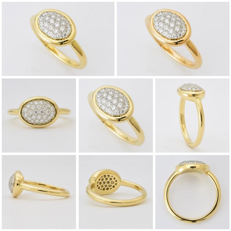 フラッグス flags ダイヤ K18/Pt900 ダイヤモンド 0.25ct パヴェ  