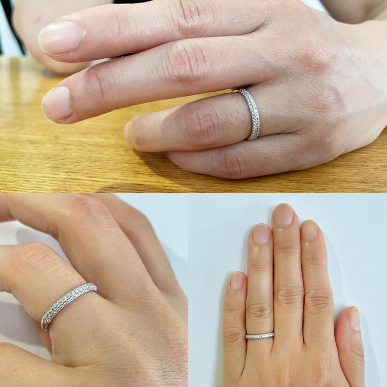 フラッグス flags ダイヤ Pt900 ダイヤモンド 0.25ct パヴェ リング Nano025 PT プラチナ パヴェリング パベ パベリング 指輪 ダイヤリングの画像