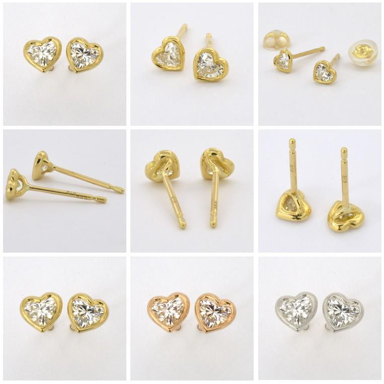 フラッグス flags ダイヤ K18 ハートシェイプ ダイヤモンド 0.07ct 