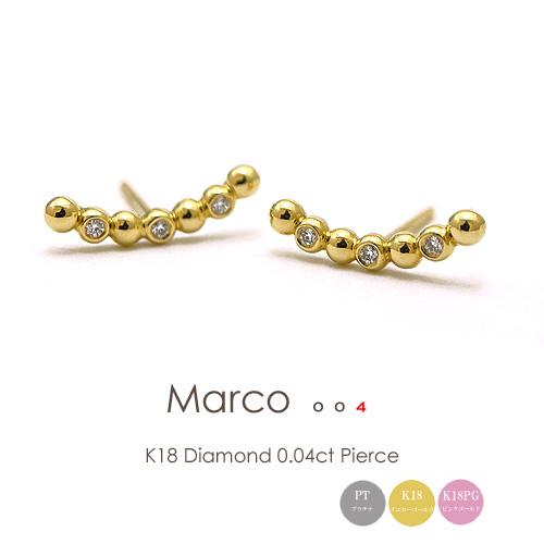 フラッグス flags ダイヤ K18 ダイヤモンド 0.02ct×0.02ct イヤーカフ  