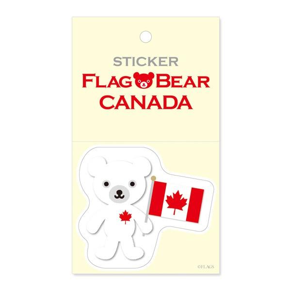 FLAG BEAR STICKER＜CANADA＞ 国旗ステッカー大（L） カナダ ムーングラフィックス FLAGS | 