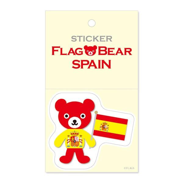 FLAG BEAR STICKER＜SPAIN＞ 国旗ステッカー大（L） スペイン ムーングラフィックス FLAGS | 