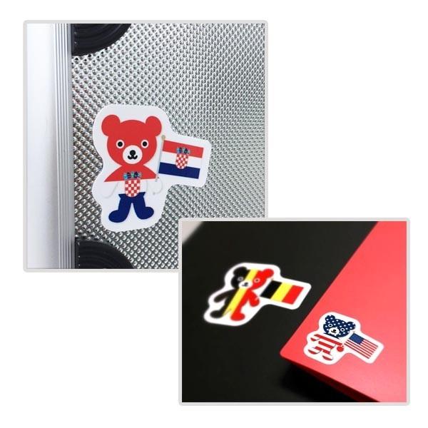 FLAG BEAR STICKER＜SINGAPORE＞ 国旗ステッカー大（L） シンガポール ムーングラフィックス FLAGS |  | 03