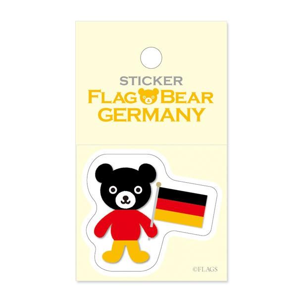 FLAG BEAR STICKER＜GERMANY＞ 国旗ステッカー小（S） ドイツ ムーングラフィックス FLAGS | 