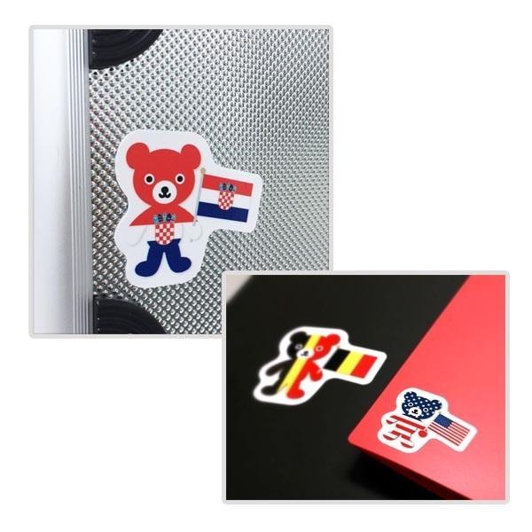 FLAG BEAR STICKER＜SINGAPORE＞ 国旗ステッカー小（S） シンガポール ムーングラフィックス FLAGS |  | 02