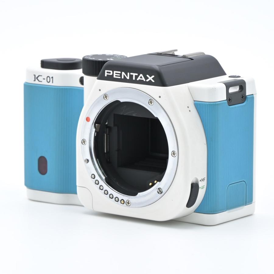 PENTAX ペンタックス K-01 ブルー ホワイト レンズキット DA40mmF2.8XS