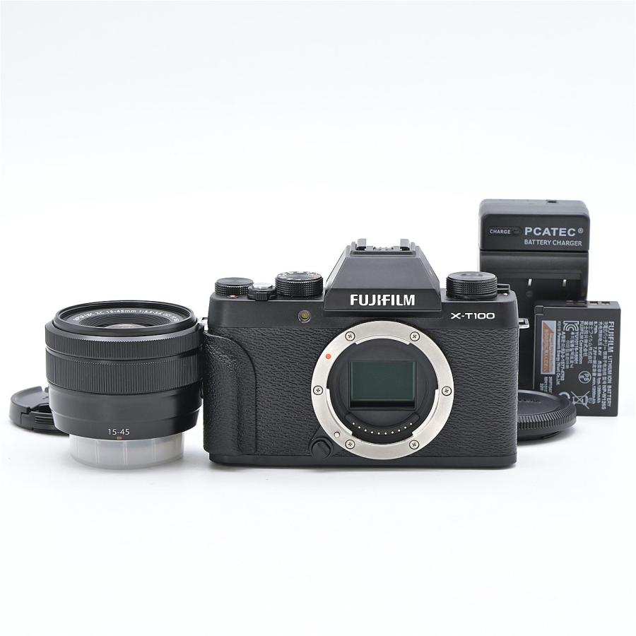 FUJIFILM フジフイルム X-T100レンズキット ブラック : フラッグシップ