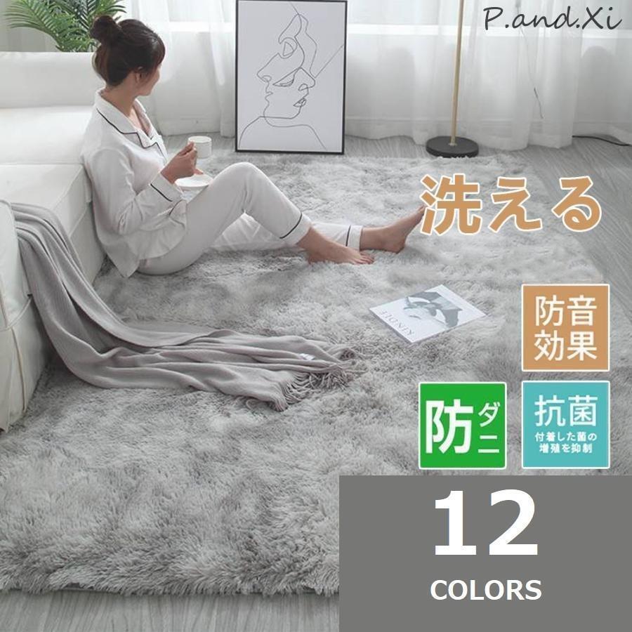 ラグ カーペット 洗える 2畳 3畳 ラグマット 絨毯 厚手 北欧風