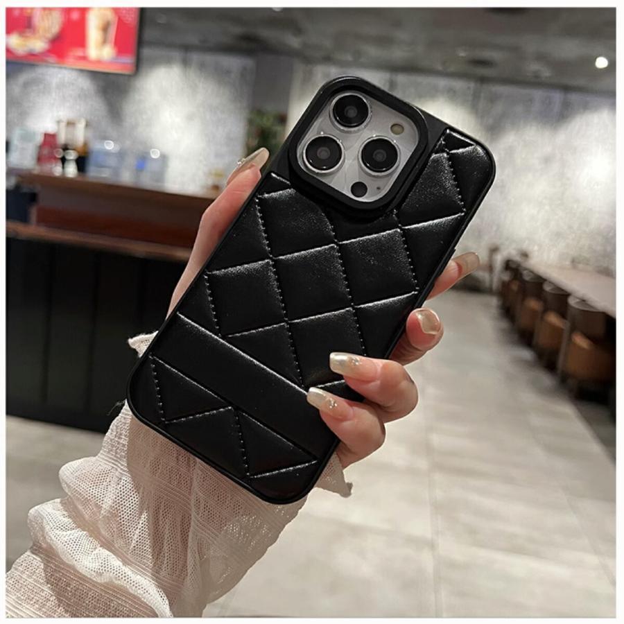 Dior ブラックレザー iPhone15ケース キルティング DIOR iPhone15ケース 黒 キルティング【正規品】 dior 携帯