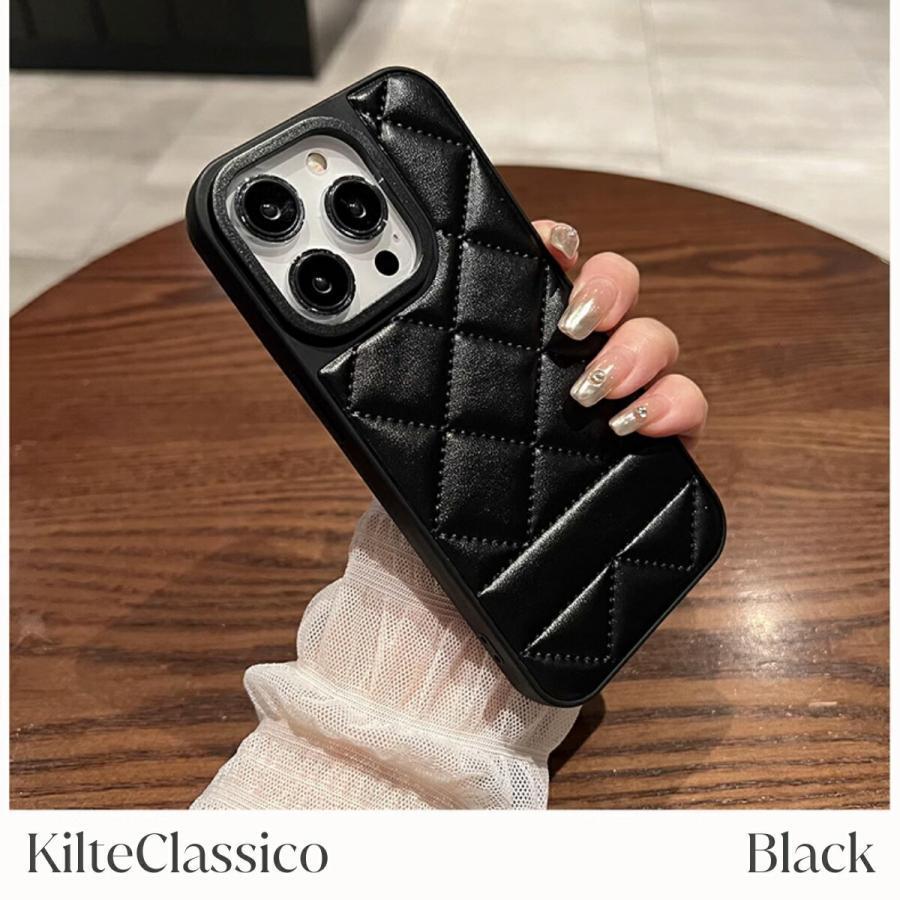 Dior ブラックレザー iPhone15ケース キルティング Dior ブラックレザー iPhone15ケース キルティング