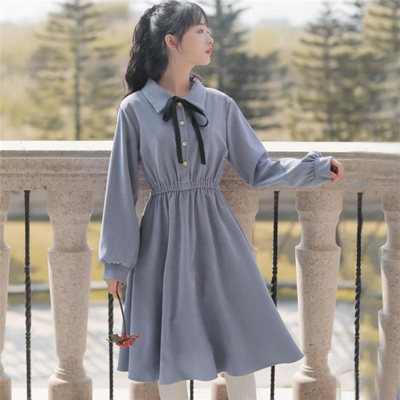 レトロ ワンピース レディース 長袖 可愛い レトロワンピース