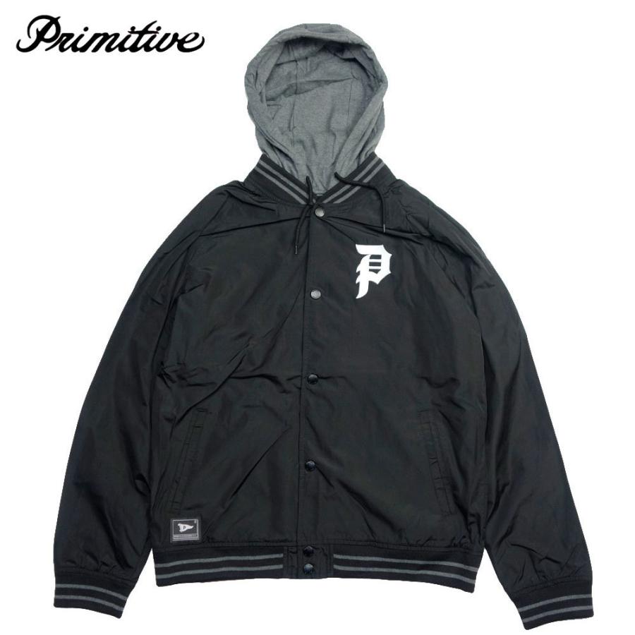 Primitive/プリミティブ レイヤード フーディー スタジアムジャケット スタジャン パーカー/LIGHTWEIGHT TWO-FER VARSITY | PRIMITIVE