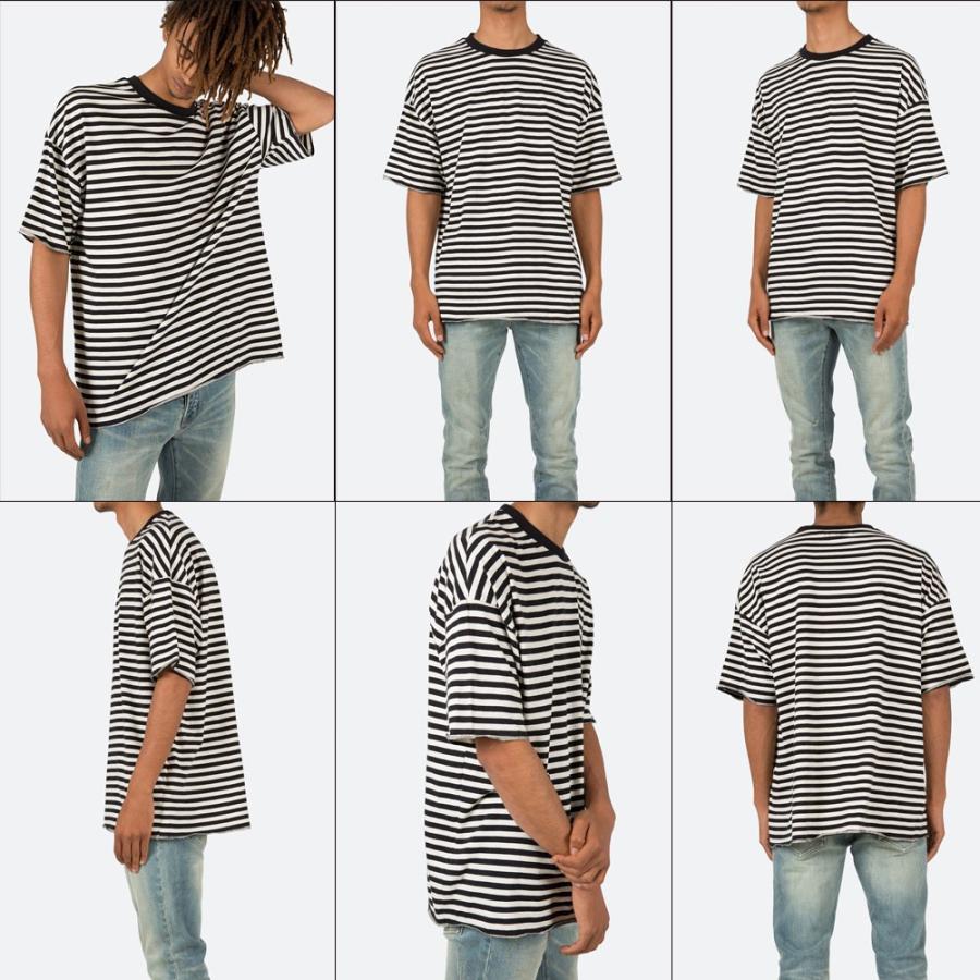 mnml/ミニマル ドロップショルダー ボーダー Tシャツ 半袖 ビッグシルエット/STRIPED DROP TEE | mnml | 04