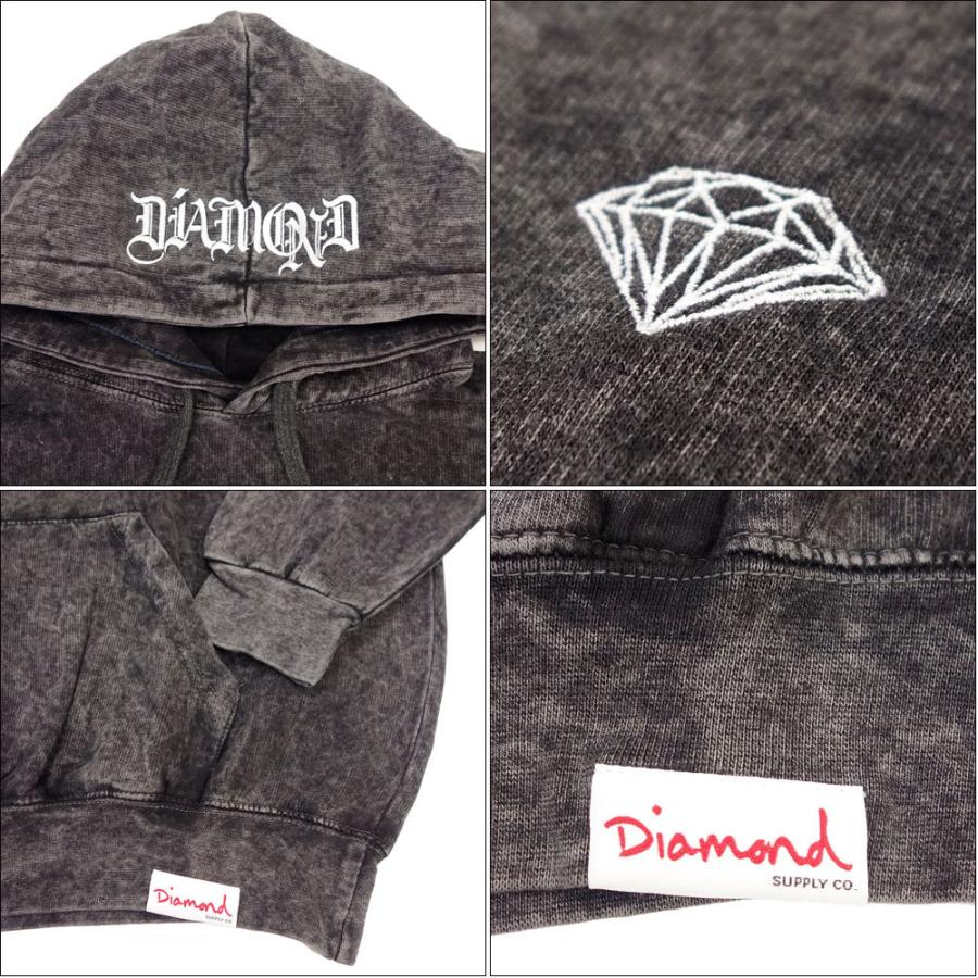 Diamond SUPPLY CO./ダイヤモンドサプライ プルオーバーパーカー ウォッシュ加工/DEATH LETTER HOODIE | Diamond Supply Co. | 04