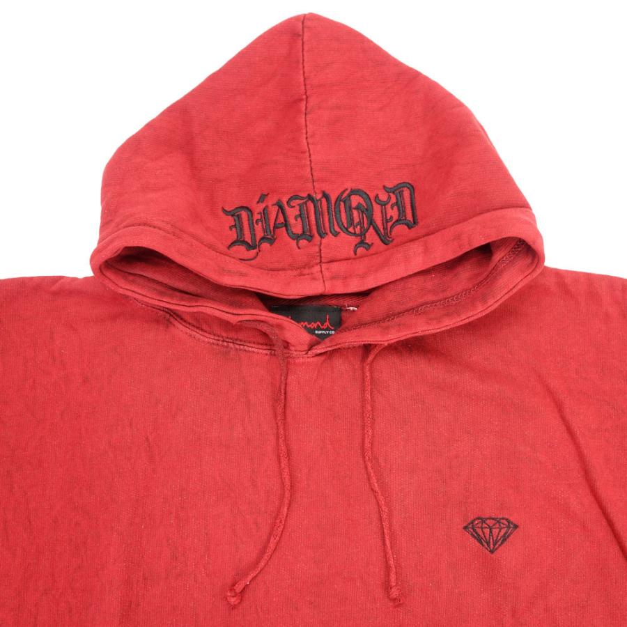 Diamond SUPPLY CO./ダイヤモンドサプライ プルオーバーパーカー ウォッシュ加工/DEATH LETTER HOODIE | Diamond Supply Co. | 06