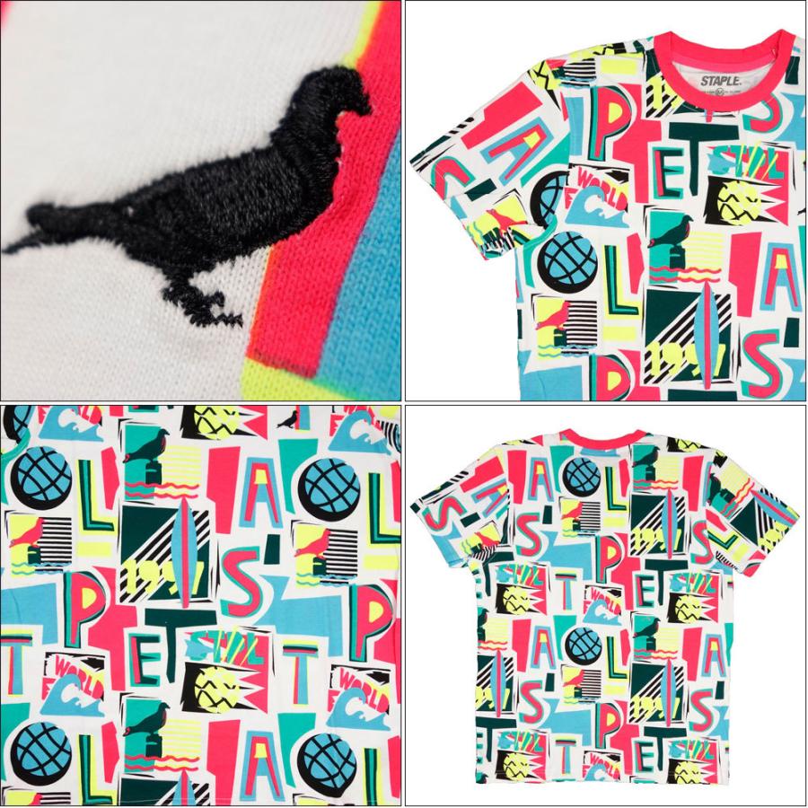 STAPLE/ステイプル Tシャツ 半袖/LETTERS AOP TEE 2105C6540/全面プリント 総柄 ネオンカラー ストリート メンズ レディース ファッション インポートブラン | staple | 04