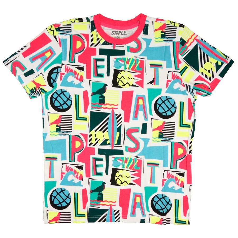 STAPLE/ステイプル Tシャツ 半袖/LETTERS AOP TEE 2105C6540/全面プリント 総柄 ネオンカラー ストリート メンズ レディース ファッション インポートブラン | staple | 05
