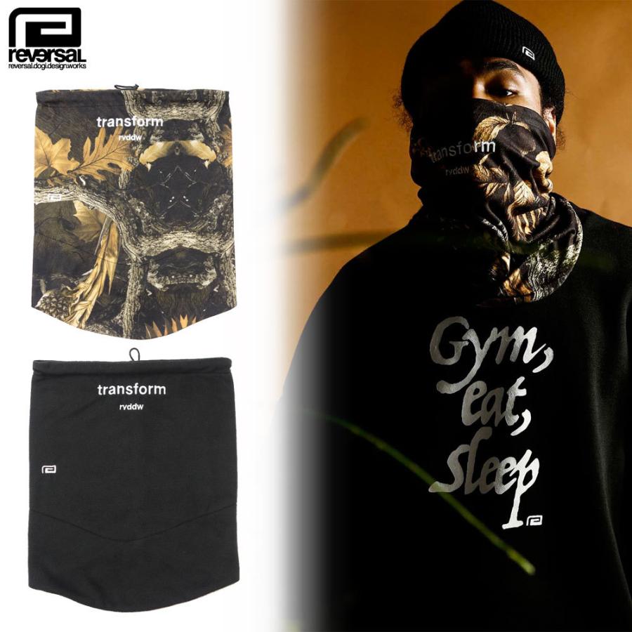 reversal/リバーサル ネックウォーマー/TRANSFORM NECK WARMER rv21aw704｜ストリート フリース ブラック ボタニカルカモ | RUDIE'S