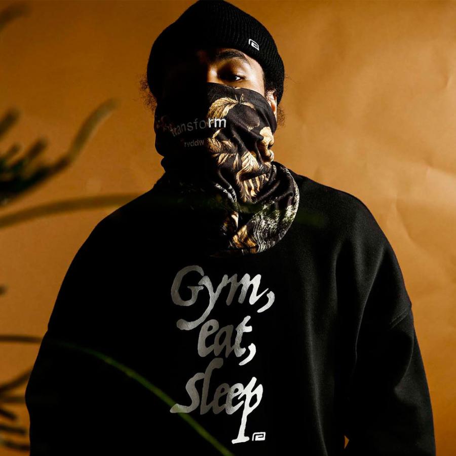 reversal/リバーサル ネックウォーマー/TRANSFORM NECK WARMER rv21aw704｜ストリート フリース ブラック ボタニカルカモ | RUDIE'S | 12