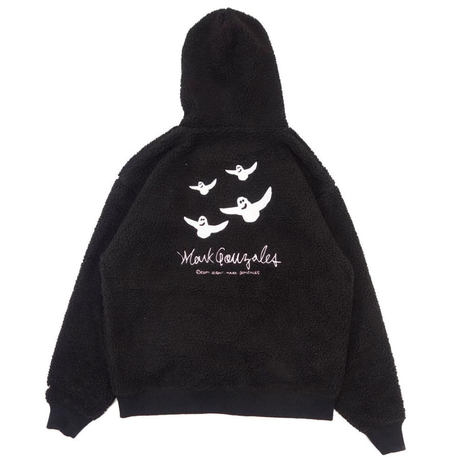 MARK GONZALES / マークゴンザレス 刺繍ボアフードパーカー/2G7-61333 ｜ストリート スケーター アウター ボア ジップフードジャケット 刺繍 メンズ レディー | Mark Gonzales | 03