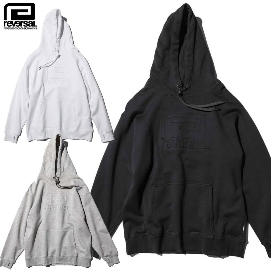 reversal/リバーサル プルオーバーパーカー/EMBOSS BIG MARK SWEAT PARKA rv21aw209｜ストリート 格闘技 エンボス加工 指穴 フィンガーホール ビッグマークロ | reversal