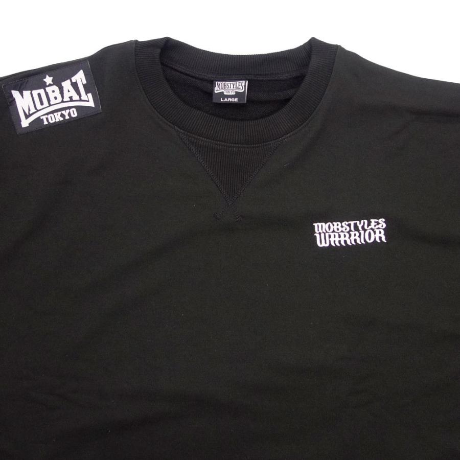 MOBSTYLES/モブスタイル スクルーネックスウェット ビッグシルエット/ORIGINAL SWEAT embroid mob21015｜オーバーサイズ スウェット トレーナー ポケット付 | MOBSTYLES | 02