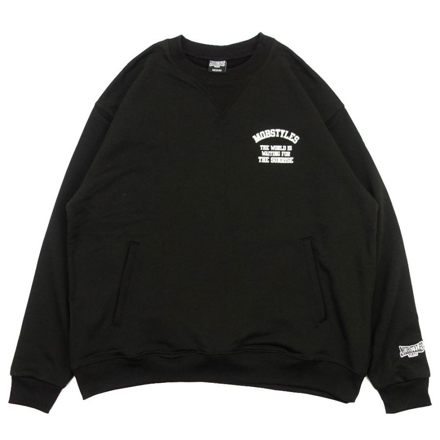 MOBSTYLES/モブスタイル スクルーネックスウェット ビッグシルエット/ORIGINAL SWEAT SUNRISE mob21016｜オーバーサイズ スウェット トレーナー ポケット付 | MOBSTYLES | 01